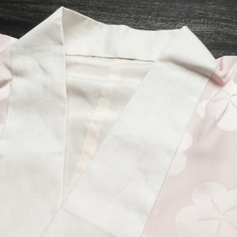 長襦袢 絞り 正絹 花柄 袖無双・胴抜き 身丈115cm 裄丈62.5cm フォーマル ピンク_画像17