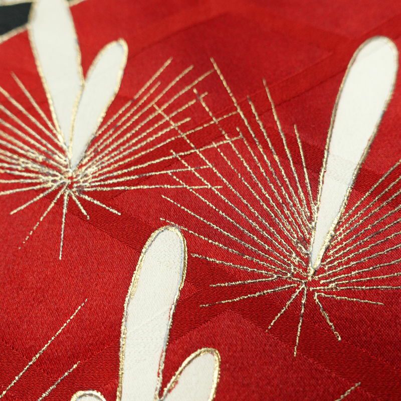 振袖 正絹 袷仕立て 身丈167cm 裄丈67cm 箔 金彩 フォーマル 着物 二十歳 グレー_画像8