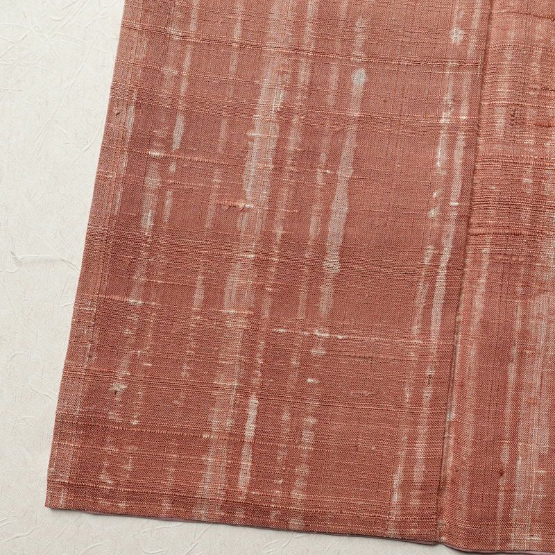 紬 正絹 縞柄・線柄 袷仕立て 身丈166cm 裄丈66.5cm 着物 ピンク_画像12