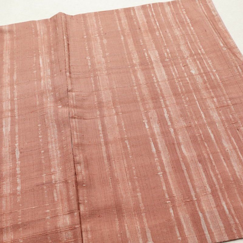 紬 正絹 縞柄・線柄 袷仕立て 身丈166cm 裄丈66.5cm 着物 ピンク_画像13