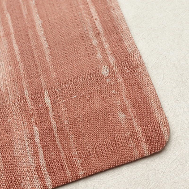 紬 正絹 縞柄・線柄 袷仕立て 身丈166cm 裄丈66.5cm 着物 ピンク_画像15