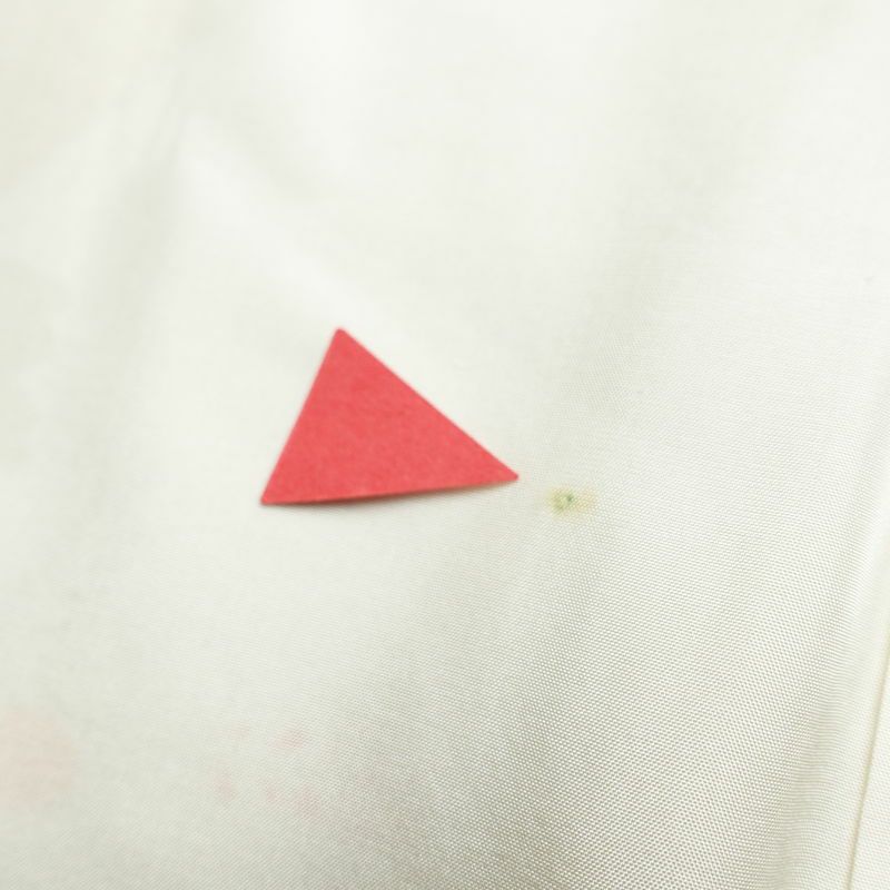 付け下げ 金駒刺繍 正絹 古典柄 袷仕立て 身丈167.5cm 裄丈65.5cm 箔 刺繍 金彩 フォーマル 着物 緑・うぐいす色_画像19