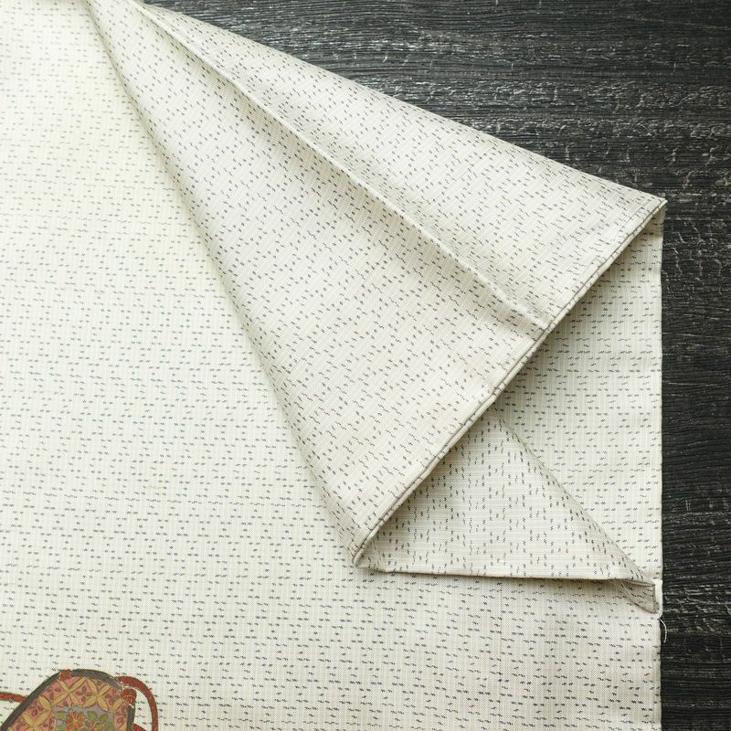 付け下げ 正絹 人物・動物柄 袷仕立て 身丈165.5cm 裄丈67cm 共八掛 金彩 フォーマル 着物 白_画像14