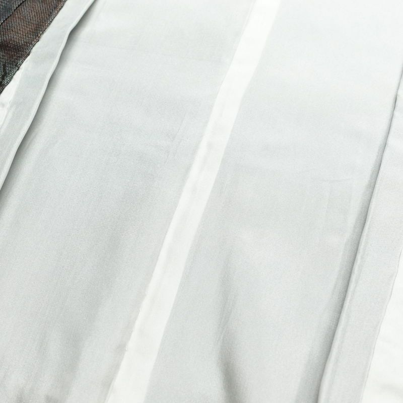 大島紬 証紙なし 正絹 木の葉・植物柄 袷仕立て 身丈155cm 裄丈64cm 着物 多色使い_画像18