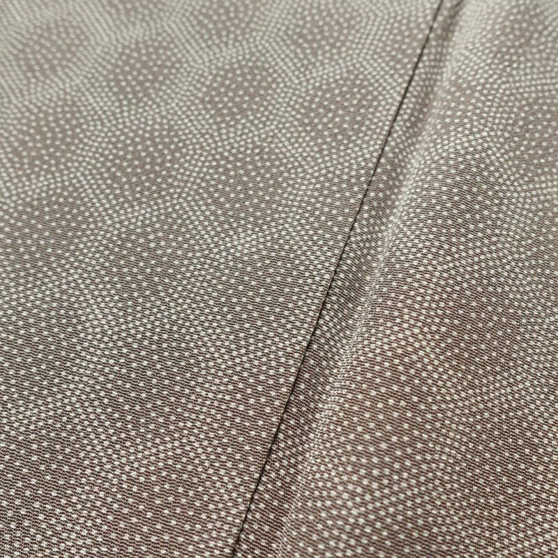 小紋 縮緬 正絹 亀甲柄 袷仕立て 身丈153.5cm 裄丈66.5cm 着物 グレー_画像7