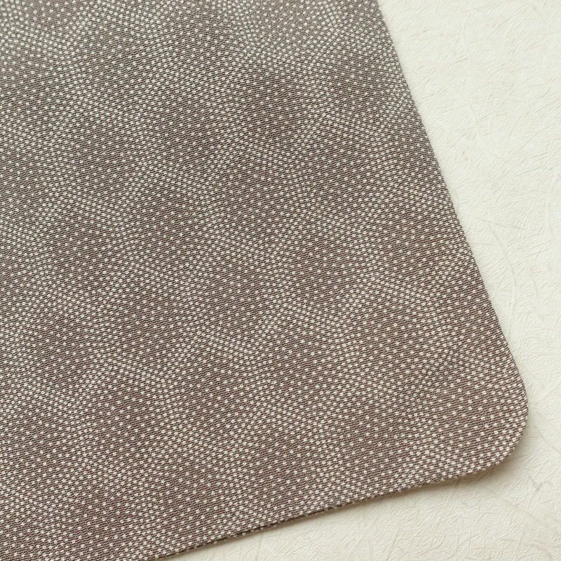 小紋 縮緬 正絹 亀甲柄 袷仕立て 身丈153.5cm 裄丈66.5cm 着物 グレー_画像16