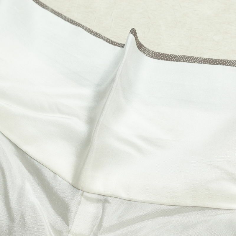 小紋 縮緬 正絹 亀甲柄 袷仕立て 身丈153.5cm 裄丈66.5cm 着物 グレー_画像20