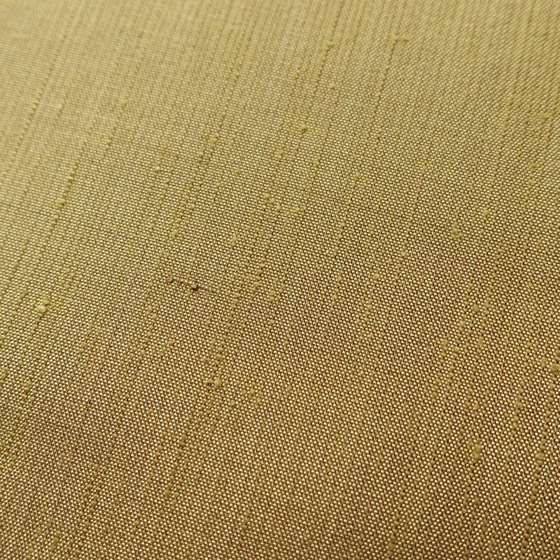 紬 正絹 無地 袷仕立て 身丈164.5cm 裄丈67cm 着物 黄・黄土色_画像9