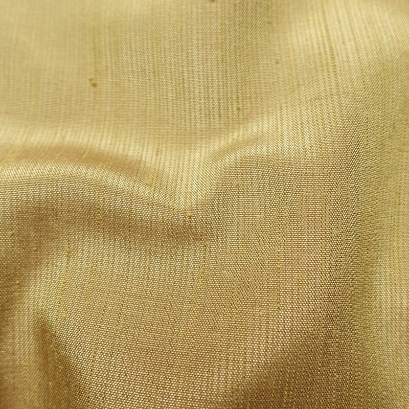 紬 正絹 無地 袷仕立て 身丈164.5cm 裄丈67cm 着物 黄・黄土色_画像21