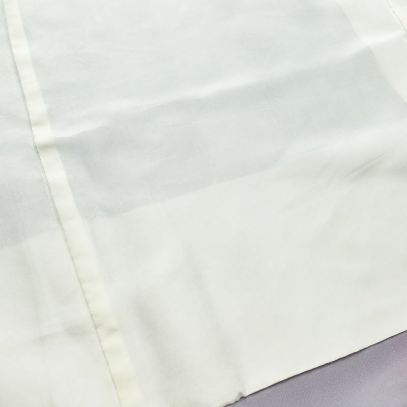 小紋 斉藤三才 落款入り 縮緬 一つ紋付き 正絹 その他の柄 袷仕立て 身丈157cm 裄丈66.5cm フォーマル 着物 紫・藤色_画像18