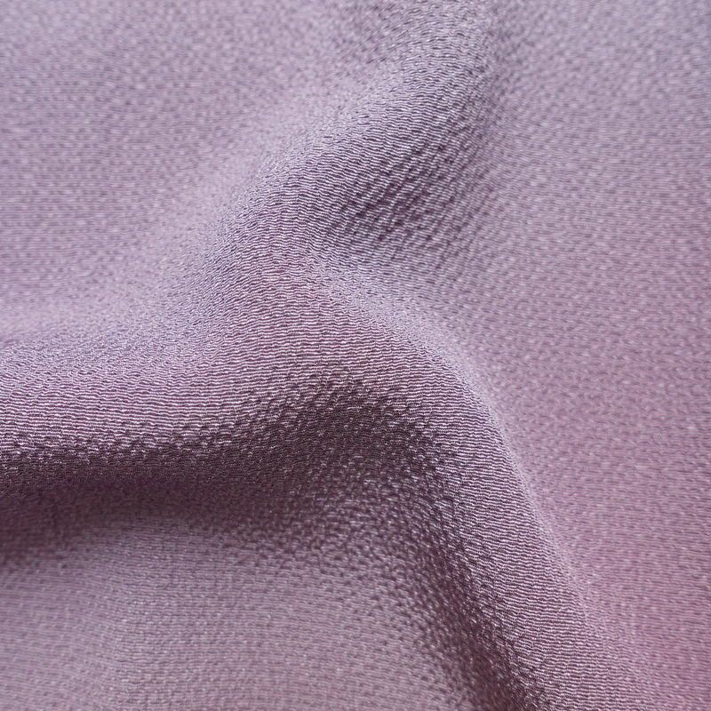 小紋 斉藤三才 落款入り 縮緬 一つ紋付き 正絹 その他の柄 袷仕立て 身丈157cm 裄丈66.5cm フォーマル 着物 紫・藤色_画像21