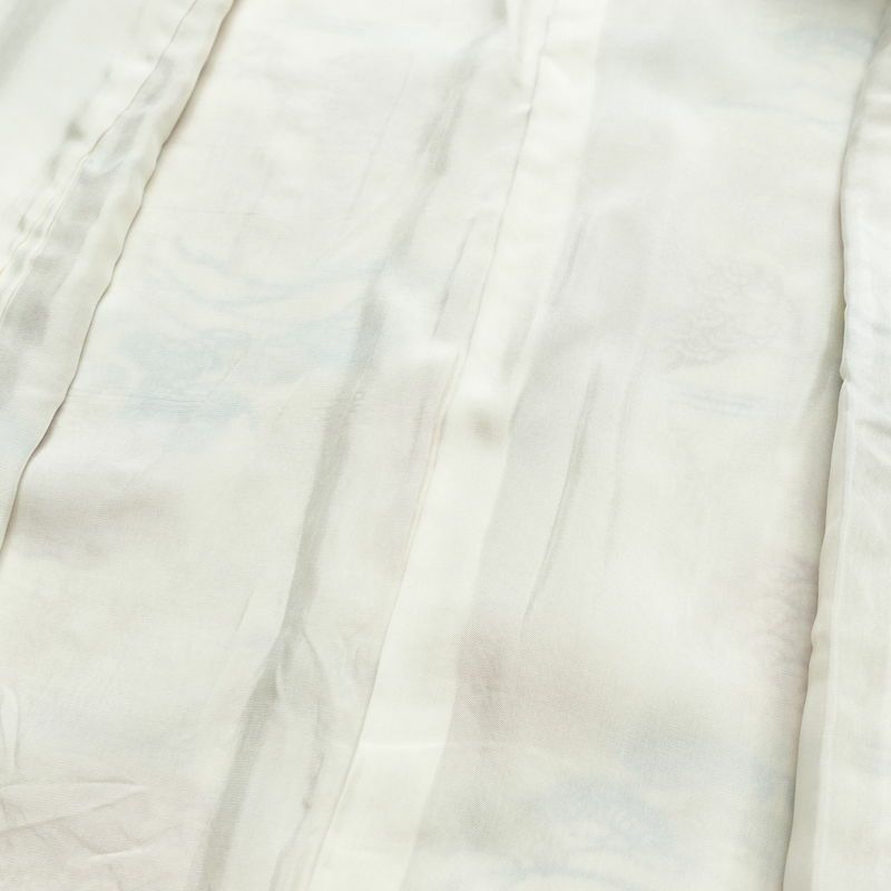 小紋 縮緬 正絹 古典柄 袷仕立て 身丈154cm 裄丈66.5cm 着物 クリーム_画像18