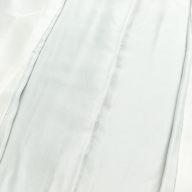 小紋 正絹 花柄 袷仕立て 身丈157cm 裄丈67cm 箔 着物 緑・うぐいす色_画像16