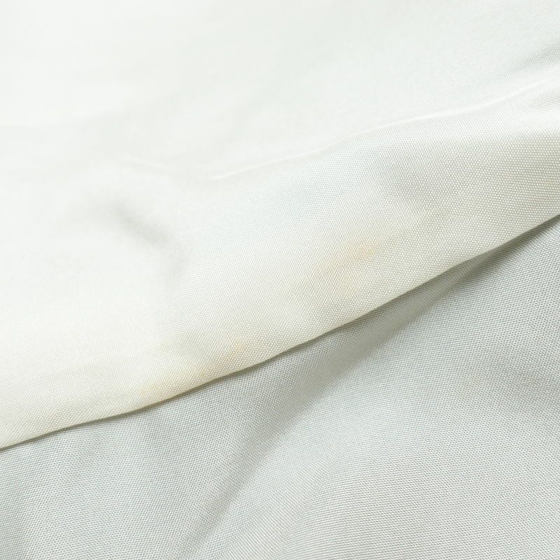 小紋 正絹 花柄 袷仕立て 身丈157cm 裄丈67cm 箔 着物 緑・うぐいす色_画像18