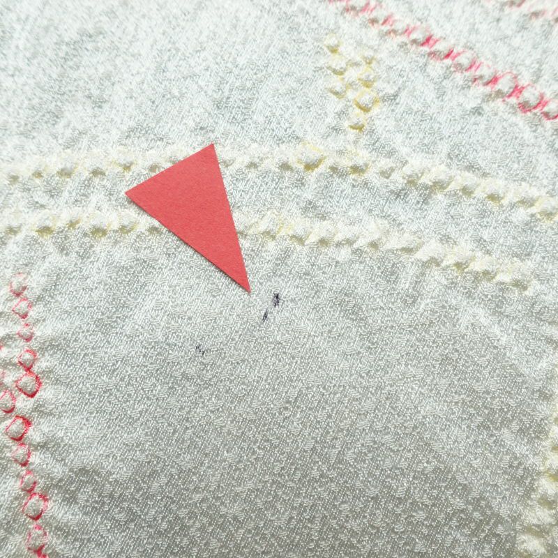 小紋 絞り 正絹 幾何学柄・抽象柄 袷仕立て 身丈153cm 裄丈63.5cm 着物 青・紺_画像13