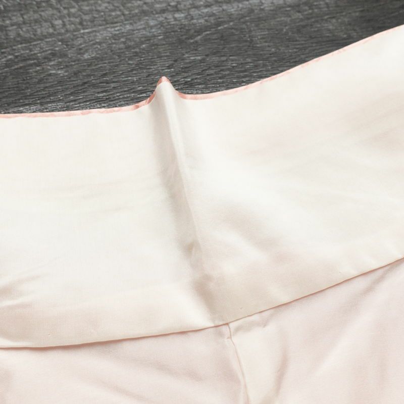 色無地 良品 綸子 一つ紋付き 正絹 幾何学柄・抽象柄 袷仕立て 身丈159.5cm 裄丈63cm 共八掛 フォーマル 着物 ピンク_画像19