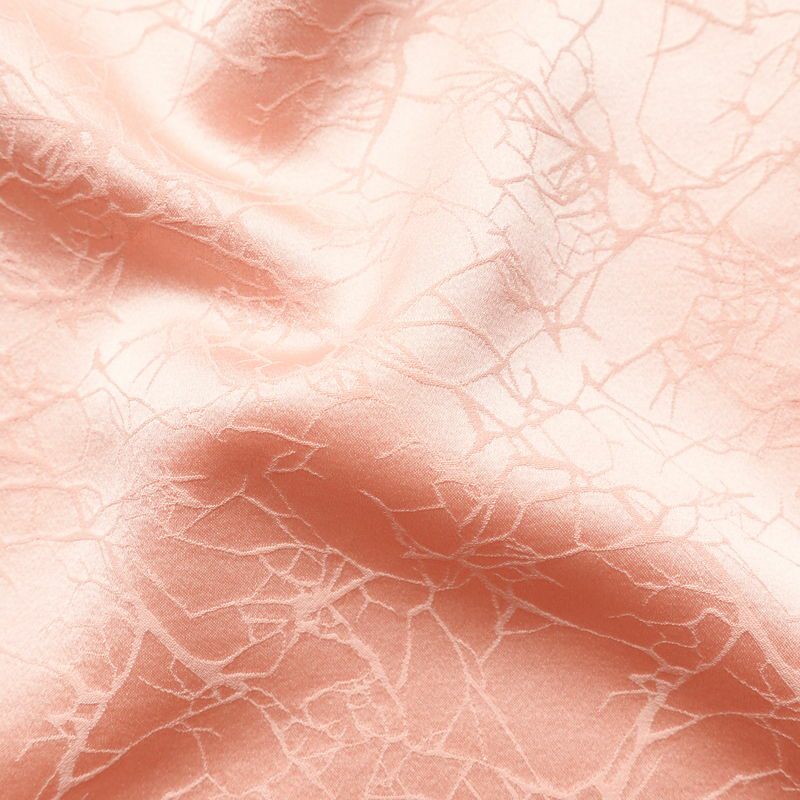 色無地 良品 綸子 一つ紋付き 正絹 幾何学柄・抽象柄 袷仕立て 身丈159.5cm 裄丈63cm 共八掛 フォーマル 着物 ピンク_画像21