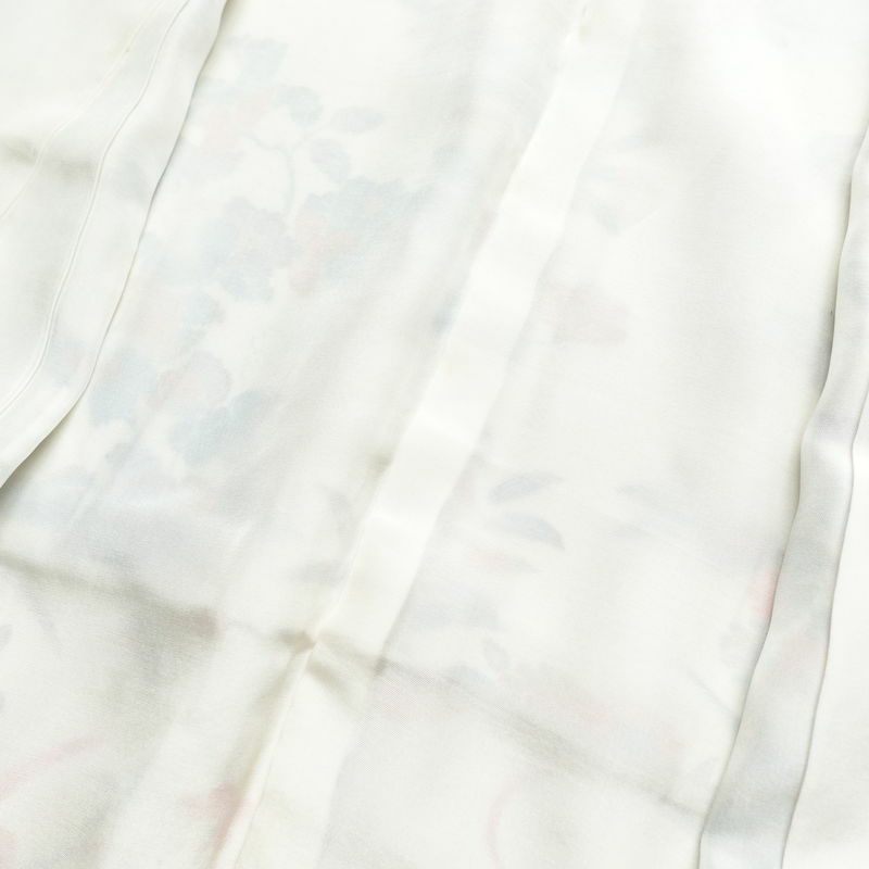 訪問着 縮緬 正絹 花柄 袷仕立て 身丈161cm 裄丈66.5cm フォーマル 着物 多色使い_画像19