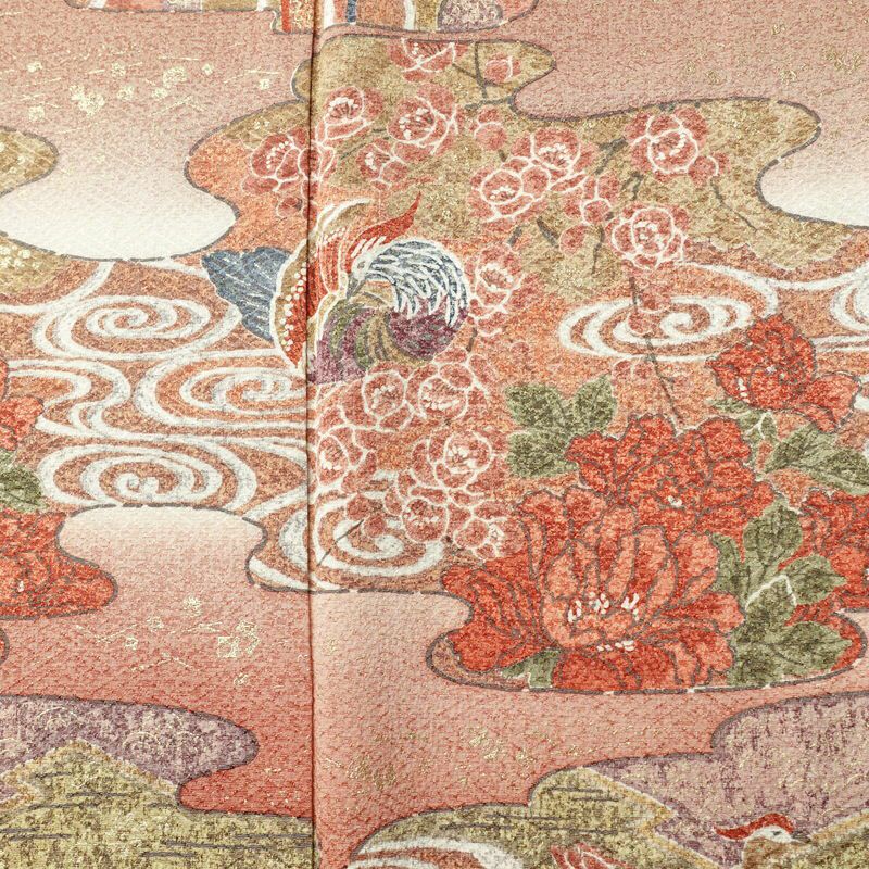 付け下げ 付下小紋 正絹 古典柄 袷仕立て 身丈163cm 裄丈66cm 箔 フォーマル 着物 多色使い_画像6