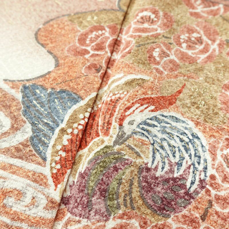 付け下げ 付下小紋 正絹 古典柄 袷仕立て 身丈163cm 裄丈66cm 箔 フォーマル 着物 多色使い_画像7