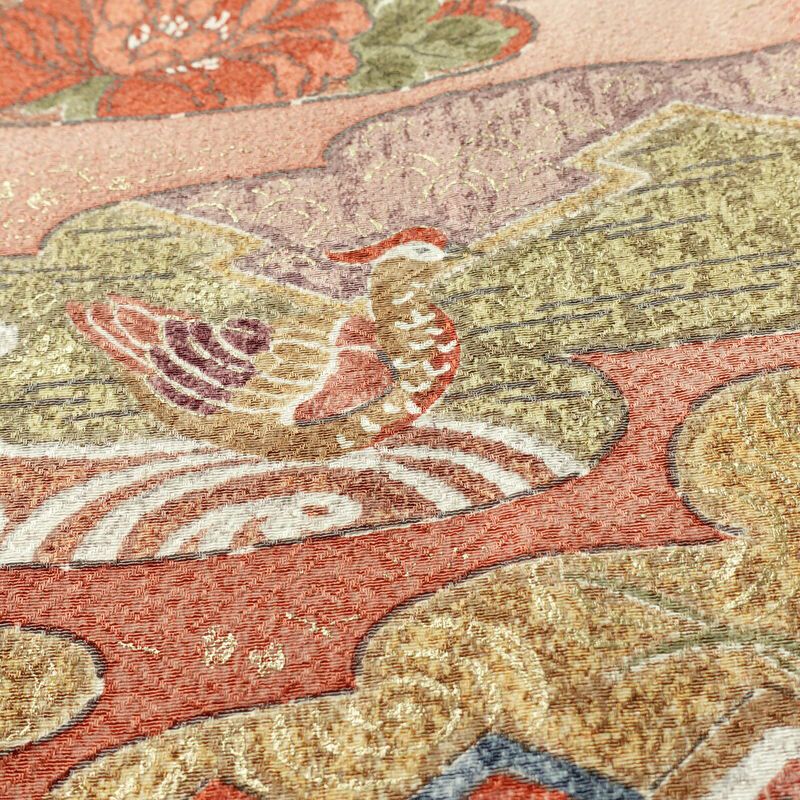 付け下げ 付下小紋 正絹 古典柄 袷仕立て 身丈163cm 裄丈66cm 箔 フォーマル 着物 多色使い_画像10