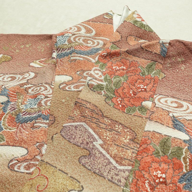 付け下げ 付下小紋 正絹 古典柄 袷仕立て 身丈163cm 裄丈66cm 箔 フォーマル 着物 多色使い_画像18