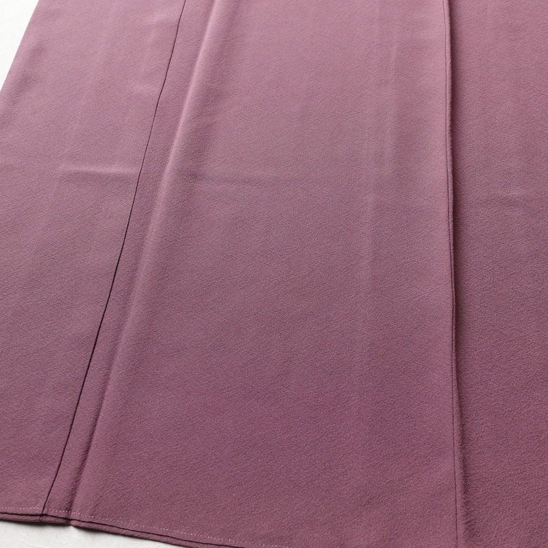 色無地 縮緬 一つ紋付き 正絹 無地 袷仕立て 身丈161cm 裄丈67cm フォーマル 着物 紫・藤色_画像4