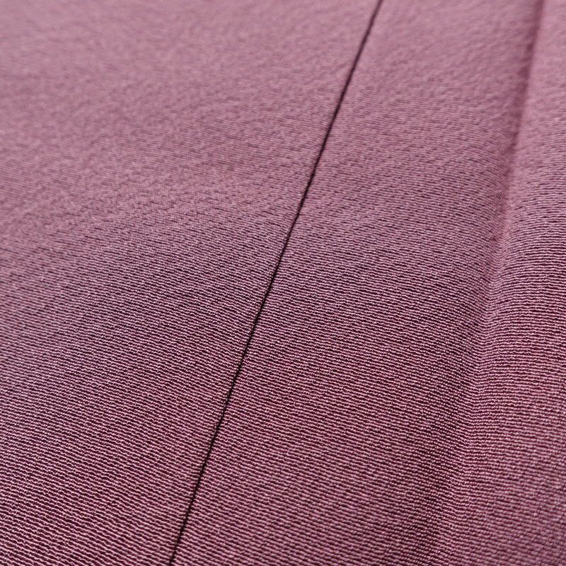 色無地 縮緬 一つ紋付き 正絹 無地 袷仕立て 身丈161cm 裄丈67cm フォーマル 着物 紫・藤色_画像8