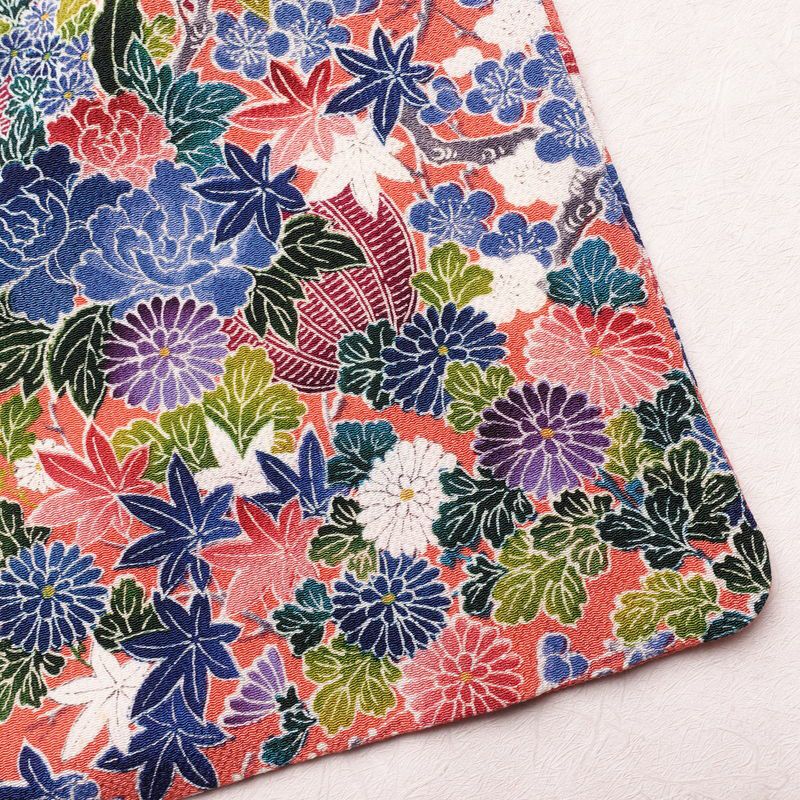 小紋 正絹 花柄 袷仕立て 身丈160cm 裄丈66.5cm 着物 ピンク_画像16