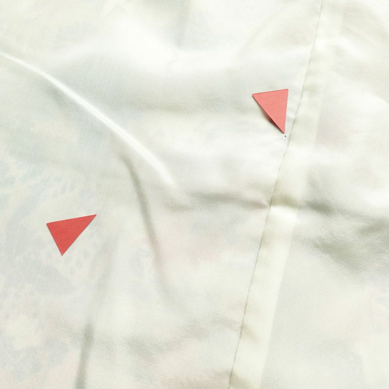 小紋 正絹 花柄 袷仕立て 身丈160cm 裄丈66.5cm 着物 ピンク_画像20