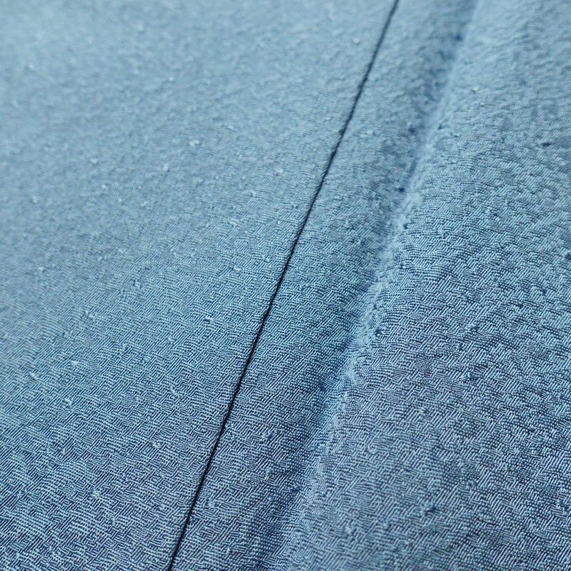 色無地 一つ紋付き 正絹 無地 袷仕立て 身丈162cm 裄丈68.5cm フォーマル 着物 青・紺_画像7