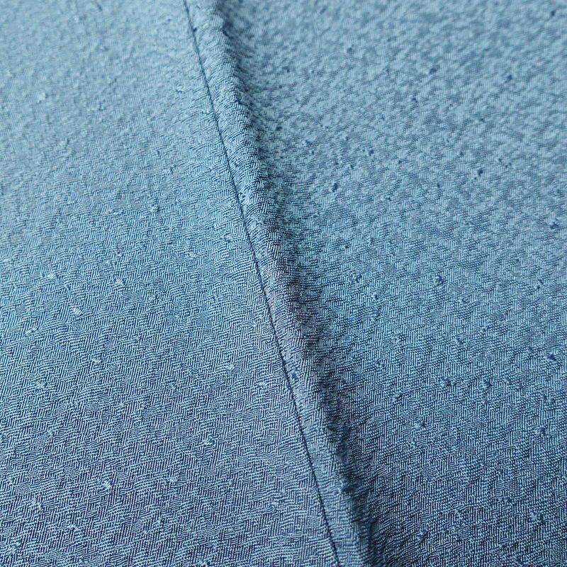 色無地 一つ紋付き 正絹 無地 袷仕立て 身丈162cm 裄丈68.5cm フォーマル 着物 青・紺_画像8