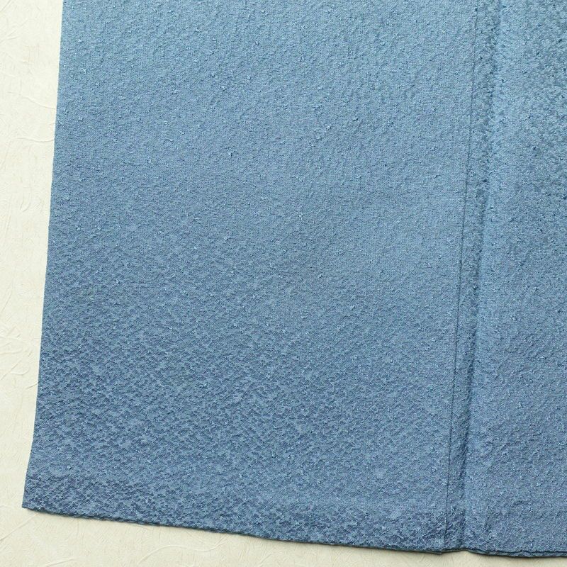 色無地 一つ紋付き 正絹 無地 袷仕立て 身丈162cm 裄丈68.5cm フォーマル 着物 青・紺_画像10