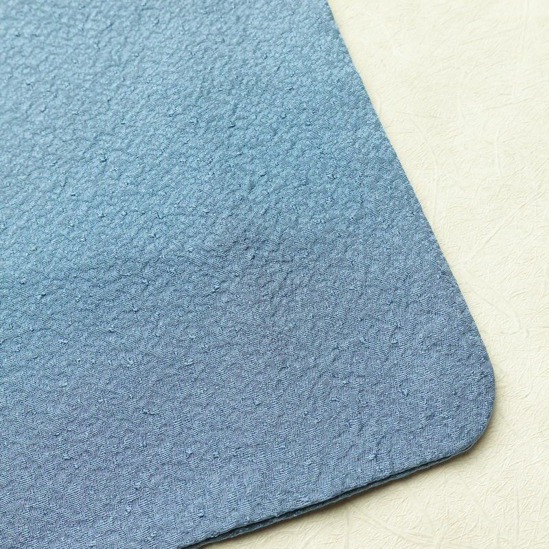 色無地 一つ紋付き 正絹 無地 袷仕立て 身丈162cm 裄丈68.5cm フォーマル 着物 青・紺_画像15