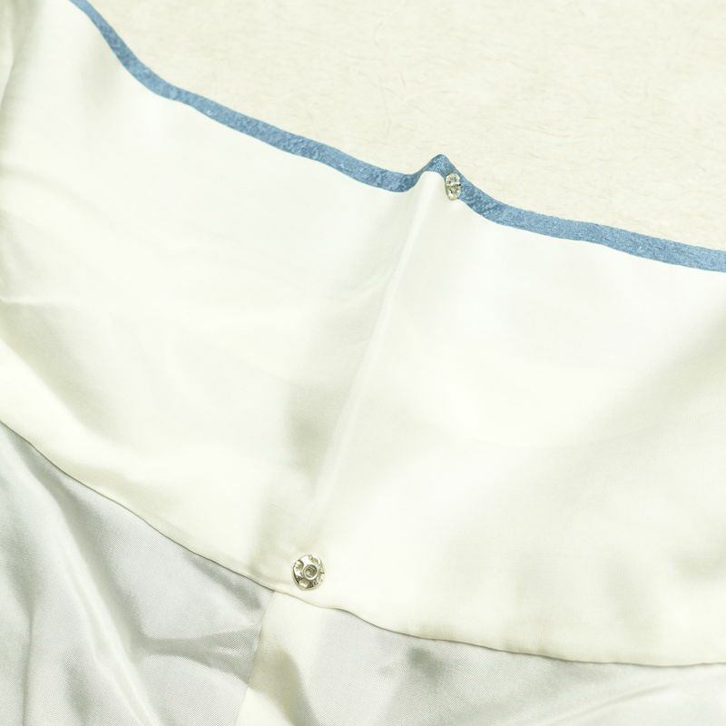 色無地 一つ紋付き 正絹 無地 袷仕立て 身丈162cm 裄丈68.5cm フォーマル 着物 青・紺_画像20