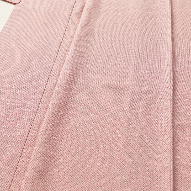 色無地 良品 一つ紋付き 正絹 古典柄 袷仕立て 身丈163.5cm 裄丈67.5cm 一部しつけ糸付き フォーマル 着物 ピンク_画像5