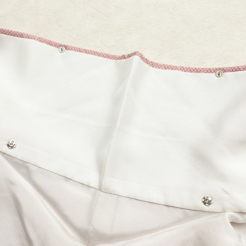 色無地 良品 一つ紋付き 正絹 古典柄 袷仕立て 身丈163.5cm 裄丈67.5cm 一部しつけ糸付き フォーマル 着物 ピンク_画像19