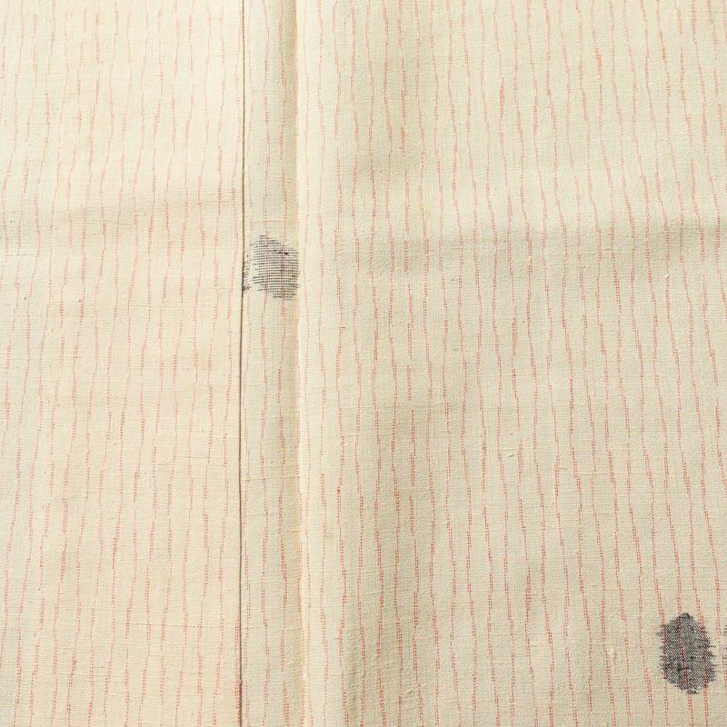 単衣 紬 正絹 幾何学柄・抽象柄 単衣仕立て 身丈158cm 裄丈66cm 着物 ベージュ_画像6