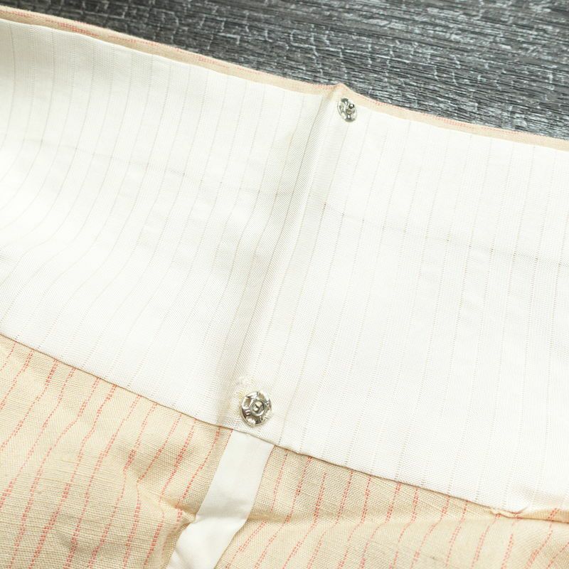 単衣 紬 正絹 幾何学柄・抽象柄 単衣仕立て 身丈158cm 裄丈66cm 着物 ベージュ_画像20