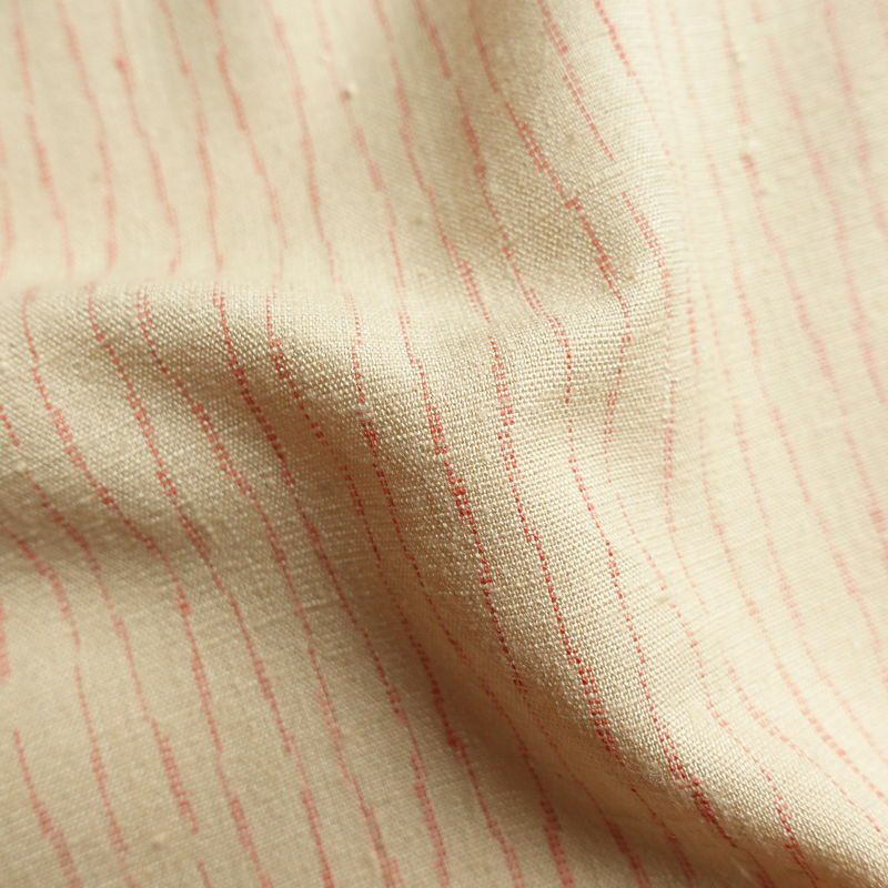 単衣 紬 正絹 幾何学柄・抽象柄 単衣仕立て 身丈158cm 裄丈66cm 着物 ベージュ_画像21