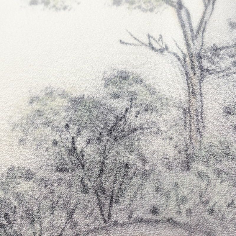 付け下げ しつけ糸付き 一つ紋付き 正絹 風景柄 袷仕立て 身丈163.5cm 裄丈67cm フォーマル 着物 ピンク_画像9