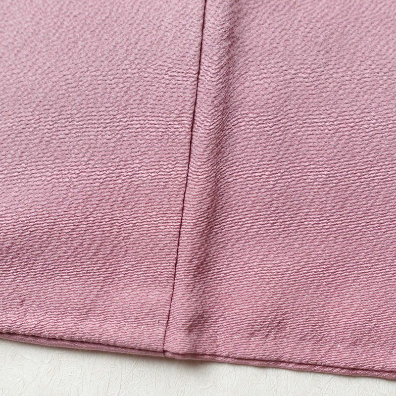 色無地 一つ紋付き 正絹 無地 袷仕立て 身丈161.5cm 裄丈67cm フォーマル 着物 ピンク_画像10