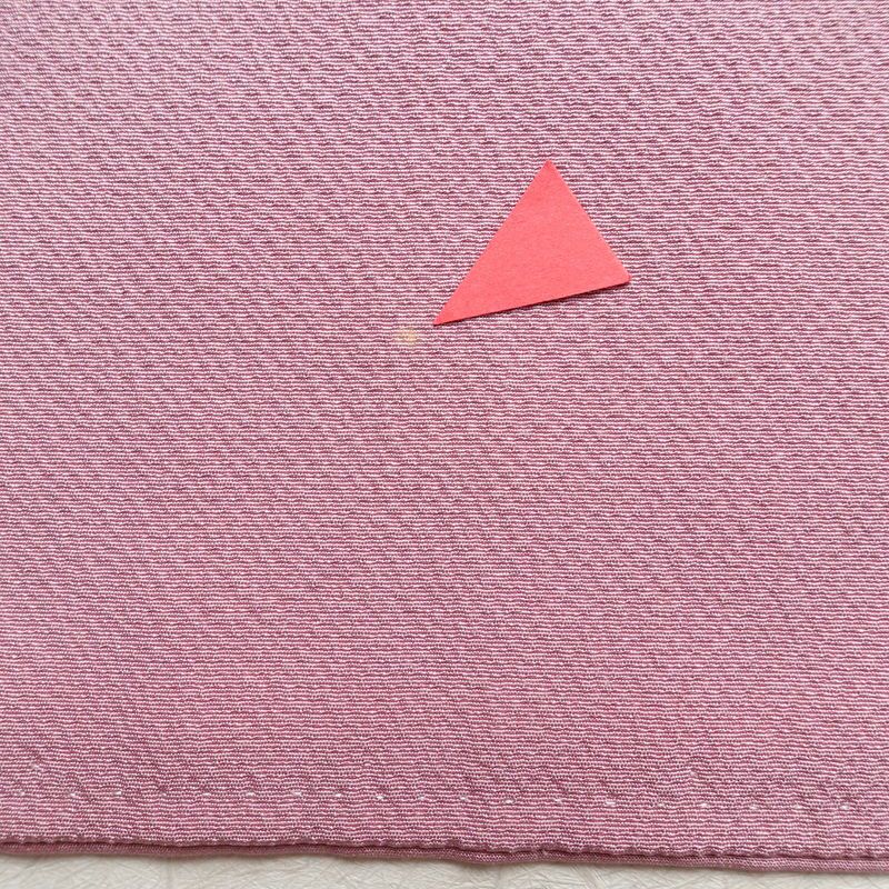 色無地 一つ紋付き 正絹 無地 袷仕立て 身丈161.5cm 裄丈67cm フォーマル 着物 ピンク_画像12