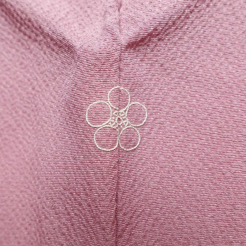 色無地 一つ紋付き 正絹 無地 袷仕立て 身丈161.5cm 裄丈67cm フォーマル 着物 ピンク_画像13