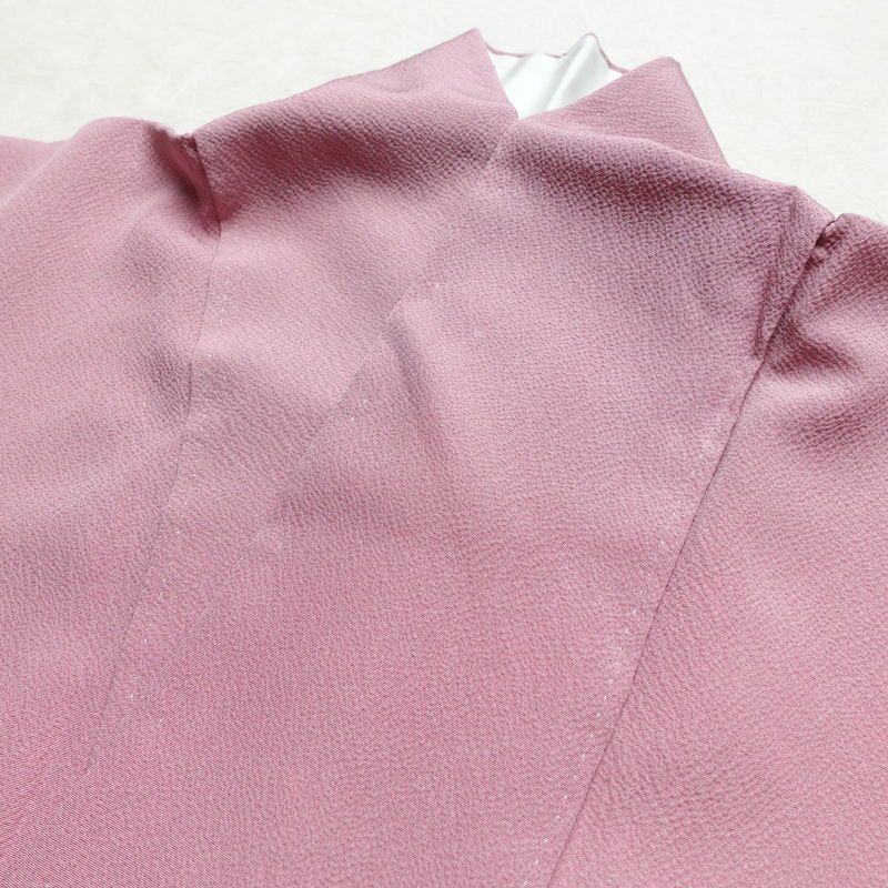 色無地 一つ紋付き 正絹 無地 袷仕立て 身丈161.5cm 裄丈67cm フォーマル 着物 ピンク_画像17