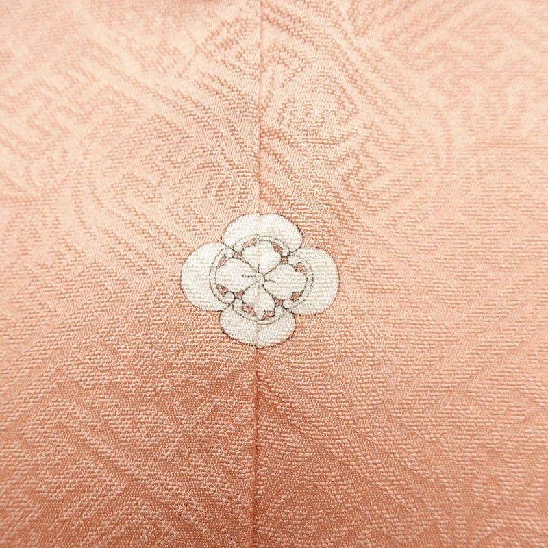 色留袖 三つ紋付き 正絹 花柄 袷仕立て 身丈166cm 裄丈69cm 箔 刺繍 共八掛 金彩 フォーマル 着物 ピンク_画像15