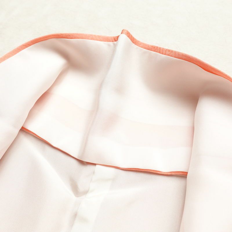 色留袖 三つ紋付き 正絹 花柄 袷仕立て 身丈166cm 裄丈69cm 箔 刺繍 共八掛 金彩 フォーマル 着物 ピンク_画像21