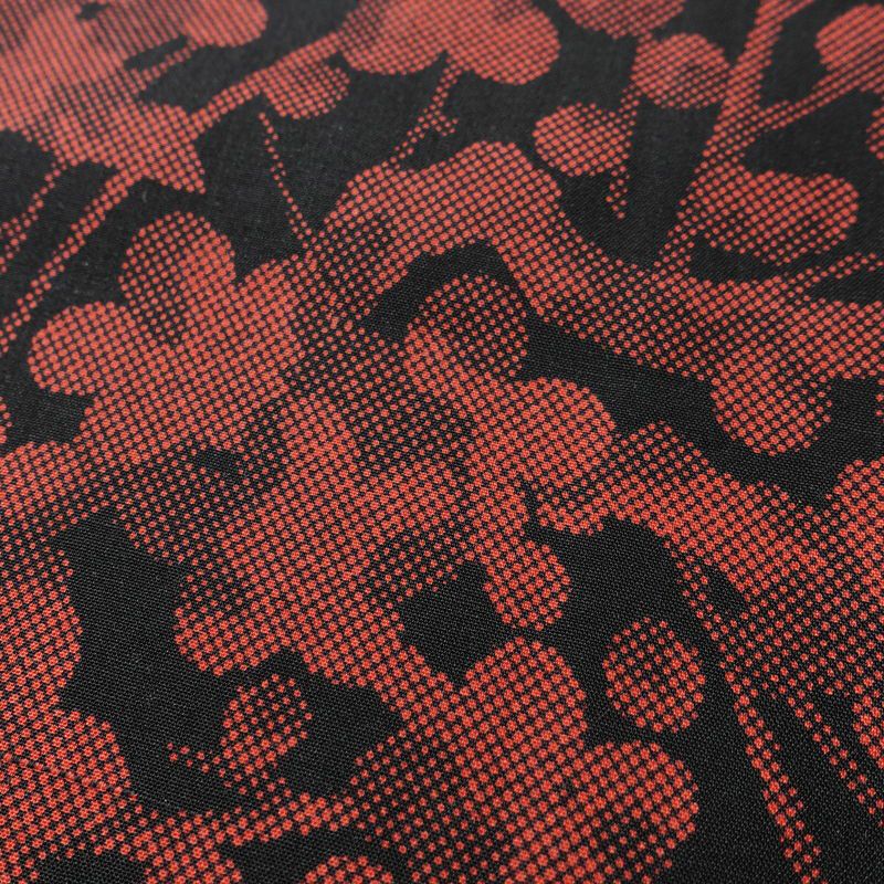 小紋 しつけ糸付き 正絹 花柄 袷仕立て 身丈167cm 裄丈67.5cm 着物 黒_画像7