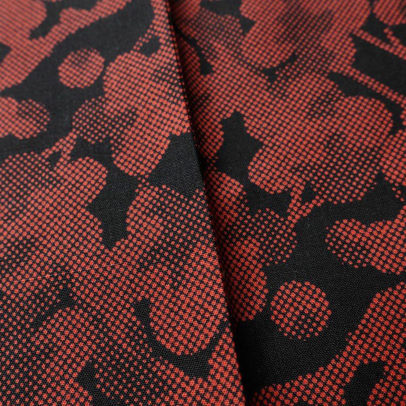 小紋 しつけ糸付き 正絹 花柄 袷仕立て 身丈167cm 裄丈67.5cm 着物 黒_画像9