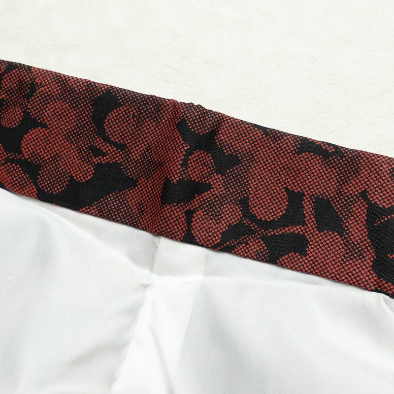 小紋 しつけ糸付き 正絹 花柄 袷仕立て 身丈167cm 裄丈67.5cm 着物 黒_画像16